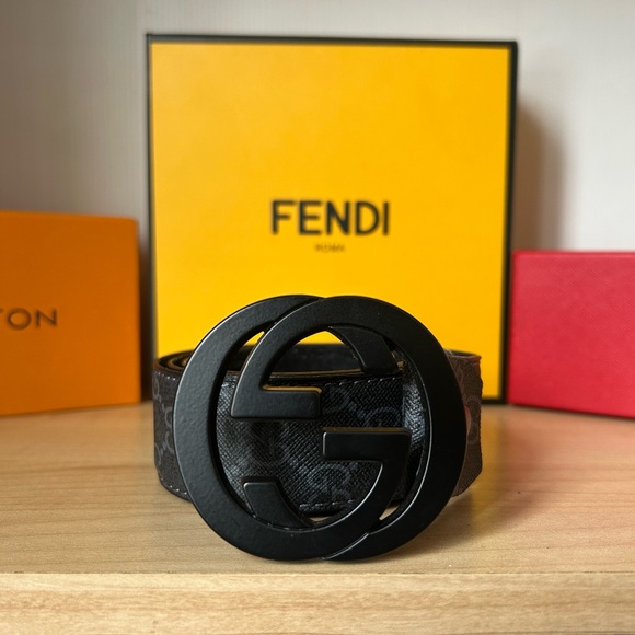 Gucci Other - Gucci Belt with Black Interlocking G Buckle